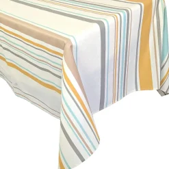 Nappe rectangle 160x200 cm coton ZOÉ beige moutarde