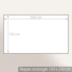 Nappe rectangle 150x250 cm FUTON rose