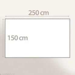 Nappe rectangle 150x250 cm HÉLIOS Anthracite coton +