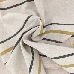 Nappe rectangle 160x250 cm HOSHI en coton fil teint à rayures vert Jasmin