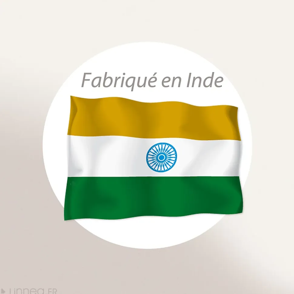 Nappe rectangle 160x250 cm HOSHI en coton fil teint à rayures vert Jasmin