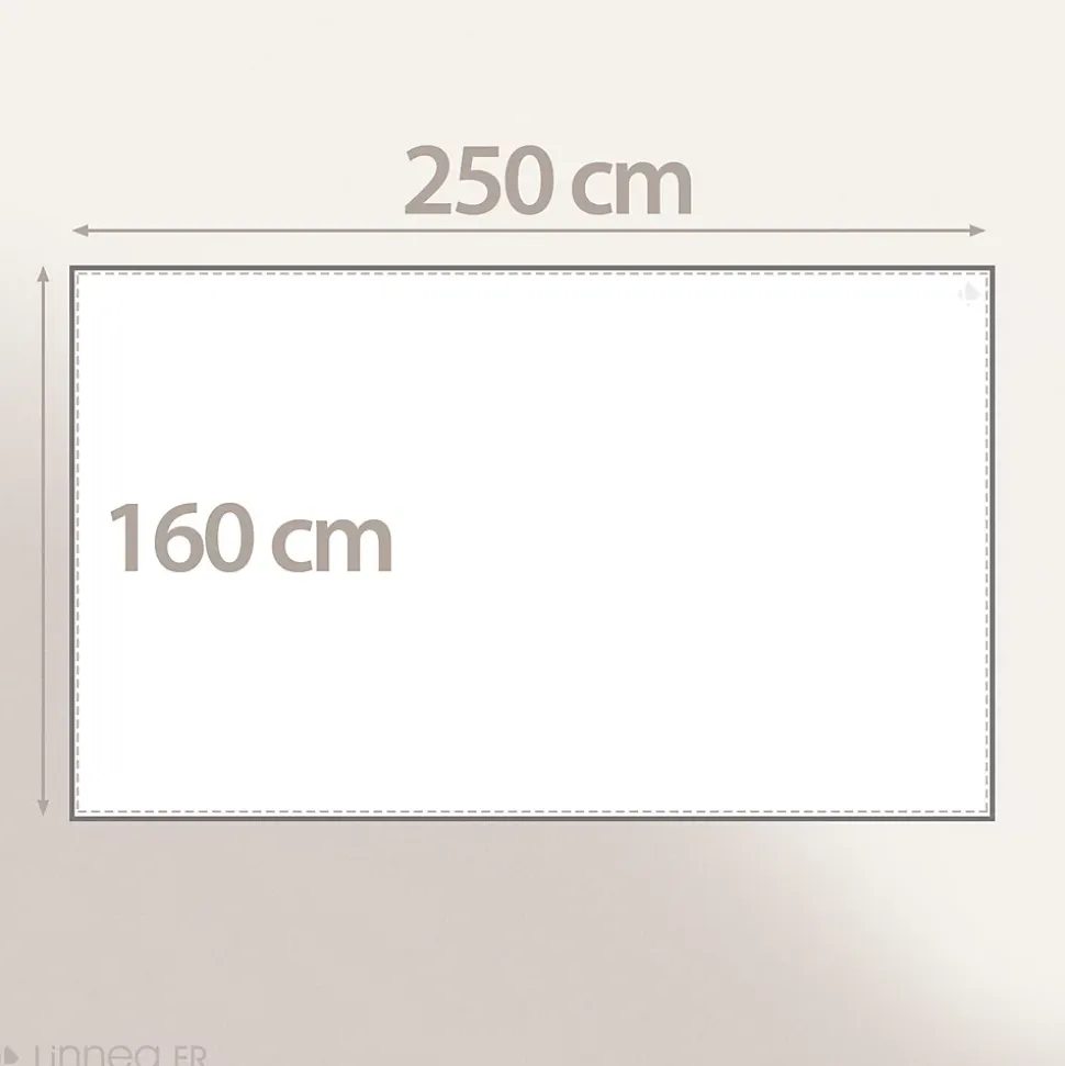 Nappe rectangle 160x250 cm HOSHI en coton fil teint à rayures vert Jasmin