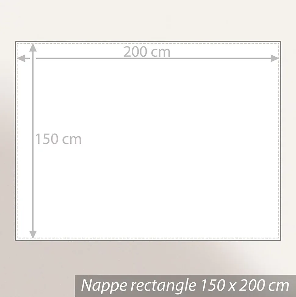 Nappe rectangle 150x200 cm Jacquard coton + CHARLESTON rouge Corail