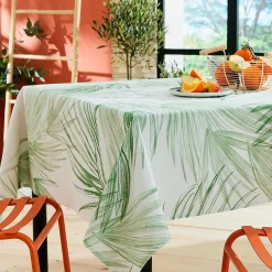 Nappe rectangle 160x350 cm OASIS vert coton +