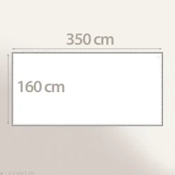 Nappe rectangle 160x350 cm OASIS vert coton +