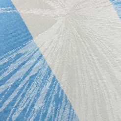 Nappe rectangle 150x300 cm PALMIER bleu lagon Jacquard coton +