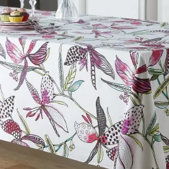 Nappe rectangle 160x200 cm PARADIS Rose coton +