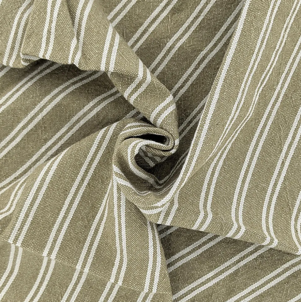 Nappe rectangulaire 160x300 cm coton LILI vert kaki