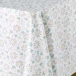 Nappe rectangulaire 140x240 cm Florelle taupe microfibre