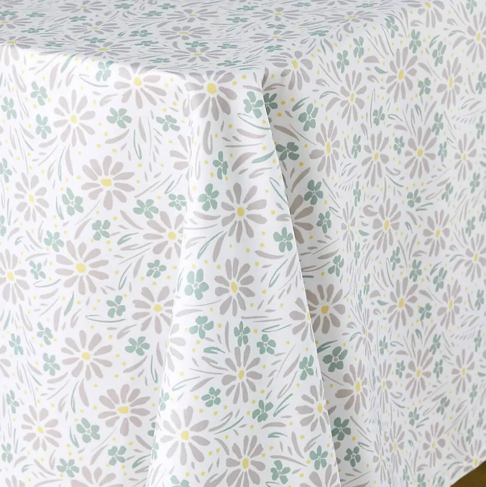 Nappe rectangulaire 140x240 cm Florelle taupe microfibre