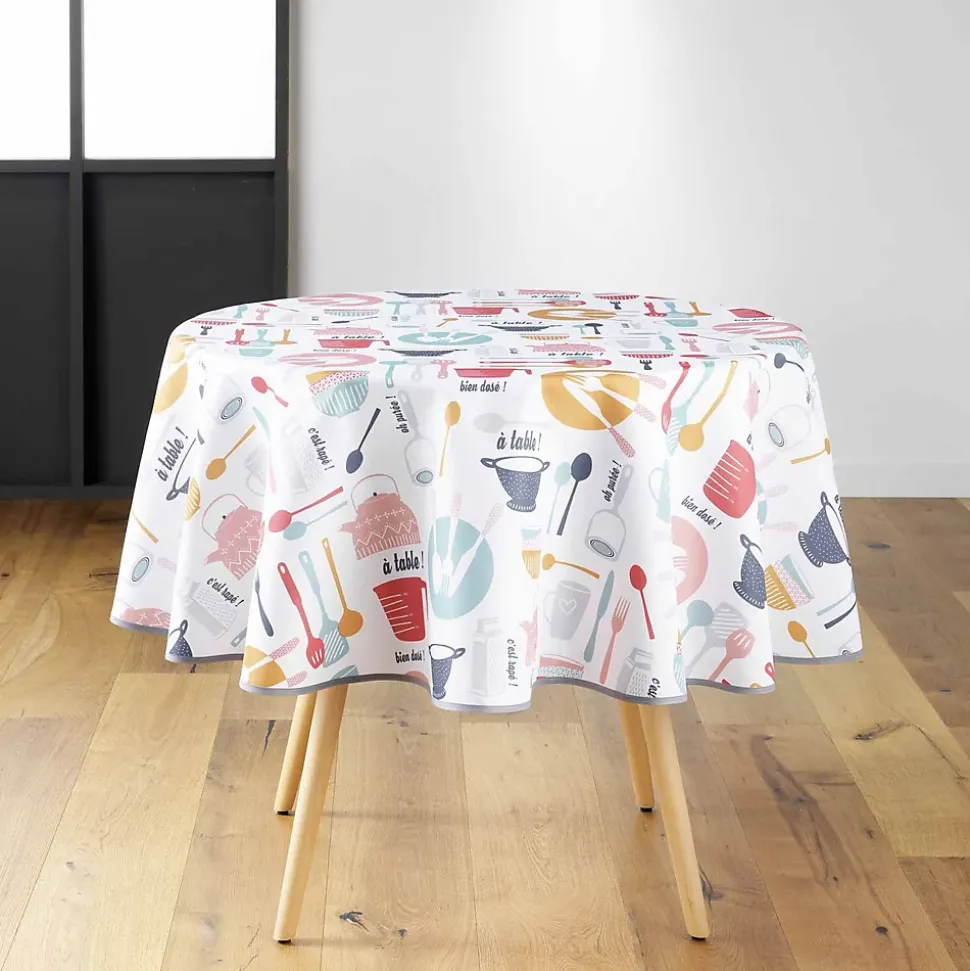 Nappe ronde antitache et infroissable A table
