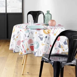 Nappe ronde antitache et infroissable A table