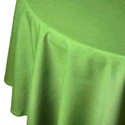 Nappe ronde en 100% coton - citron vert - 178 cm - HOMESCAPES - Lavable en machine
