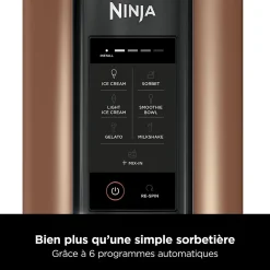 Ninja Sorbetière & Fabrique à Desserts Glacés 3 Pots, 7 Programmes