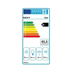 NOVY Hotte décorative murale 90 cm noire 808 m3/h - D7830