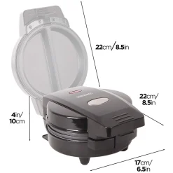 OM60 Cuiseur à omelettes électrique 600W 2x plaques antiadhésives amovibles Poignée isolante Préparation des oeufs Duronic