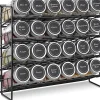Organisateur à épices empilable à 4 niveaux en métal noir