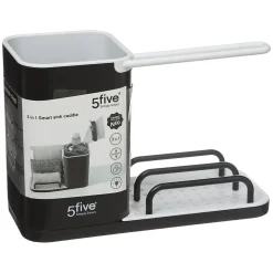 Organiseur d'évier 4en1 Noir Néo - 5Five