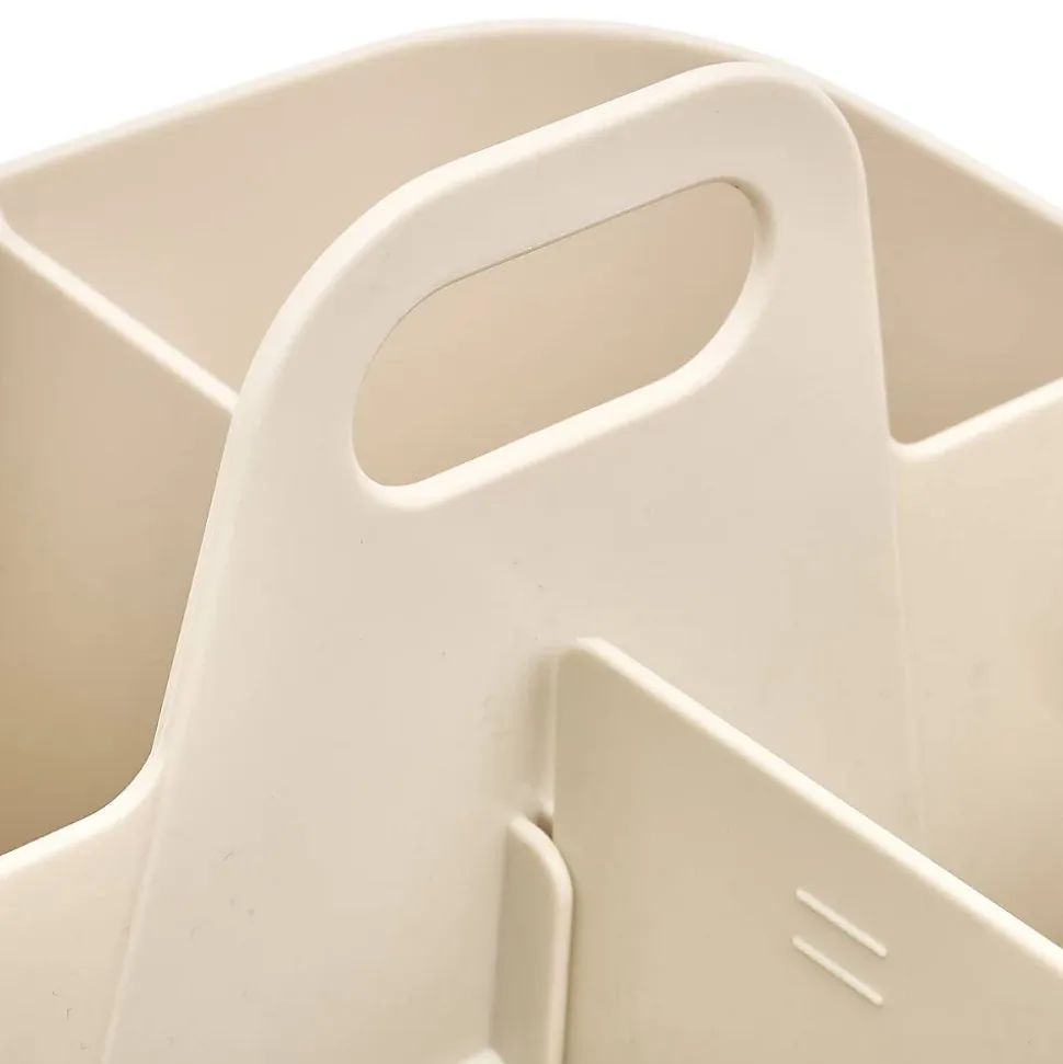Organiseur Poly 16,5x16,5x15cm beige compartiments amovibles - Beige- 5five