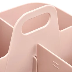 Organiseur Poly 16,5x16,5x15cm rose compartiments amovibles - Rose- 5five