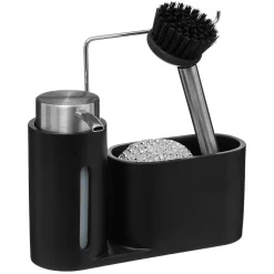 Organiseur évier avec distributeur 150ml Noir - 5Five