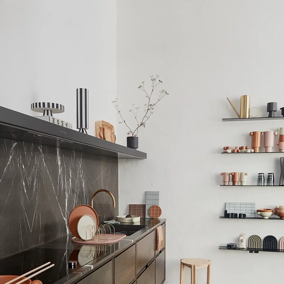 OYOY Plateau à vaisselle rose en silicone H1,2x40,5x36,7cm