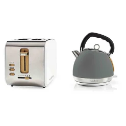 Pack Bouilloire Électrique 1,8L + Grille-pain 2 Fentes Larges 900W NEDIS