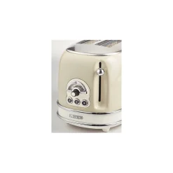 Pack Bouilloire électrique 1L + Grille-Pain Acier Beige Vintage Rétro ARIETE