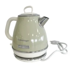 Pack Bouilloire électrique 1L + Grille-Pain Acier Beige Vintage Rétro ARIETE