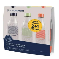 Pack 3 bouteilles 1l Sodastream 1742321330 fuse edition
