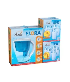 Pack 12 Cartouches et carafe filtrante bleue offerte