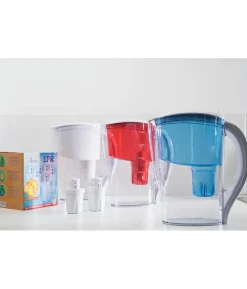 Pack 12 Cartouches et carafe filtrante blanche offerte