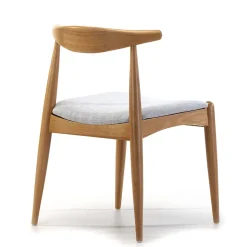 Pack 2 chaises Corzo, Couleur Chêne, Bois Massif, 52,5 cm x 50 cm x 74.5 cm