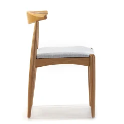 Pack 2 chaises Corzo, Couleur Chêne, Bois Massif, 52,5 cm x 50 cm x 74.5 cm
