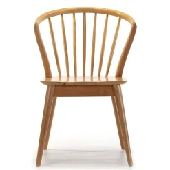 Pack 2 chaises Mura, Couleur Chêne, Bois Massif, 55 cm x 58,5 cm x 84 cm