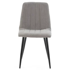 Pack 4 chaises Sagi recouvertes de tissu gris