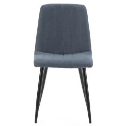 Pack 4 chaises Sagi recouvertes de tissu bleu