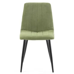 Pack 4 chaises Sagi recouvertes de tissu vert