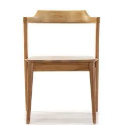 Pack 2 chaises Venus, Couleur Chêne, Bois Massif, 58 cm x 57,5 cm x 76 cm