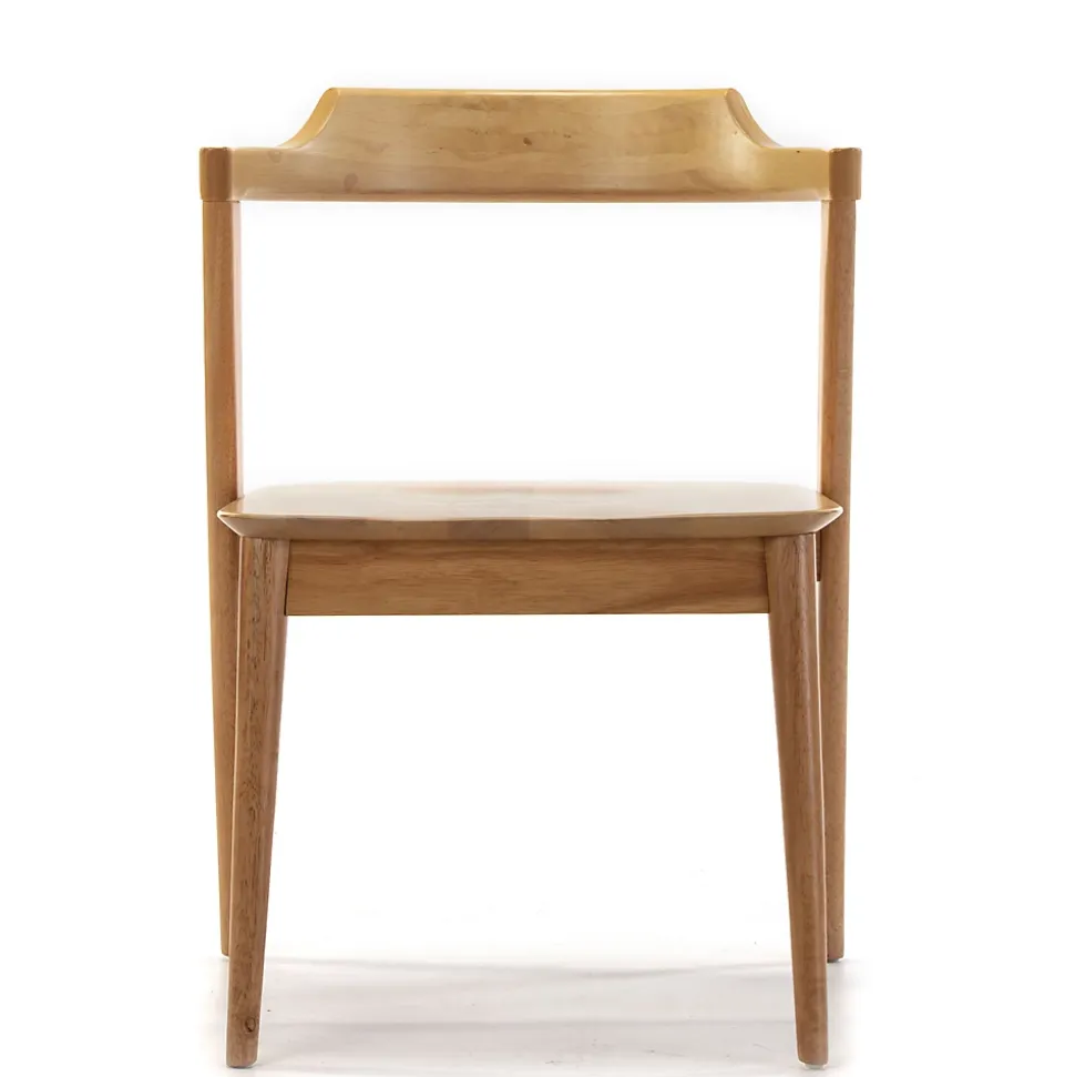 Pack 2 chaises Venus, Couleur Chêne, Bois Massif, 58 cm x 57,5 cm x 76 cm