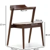 Pack 2 chaises Venus, Couleur Noyer, Bois Massif, 58 cm x 57,5 cm x 76 cm
