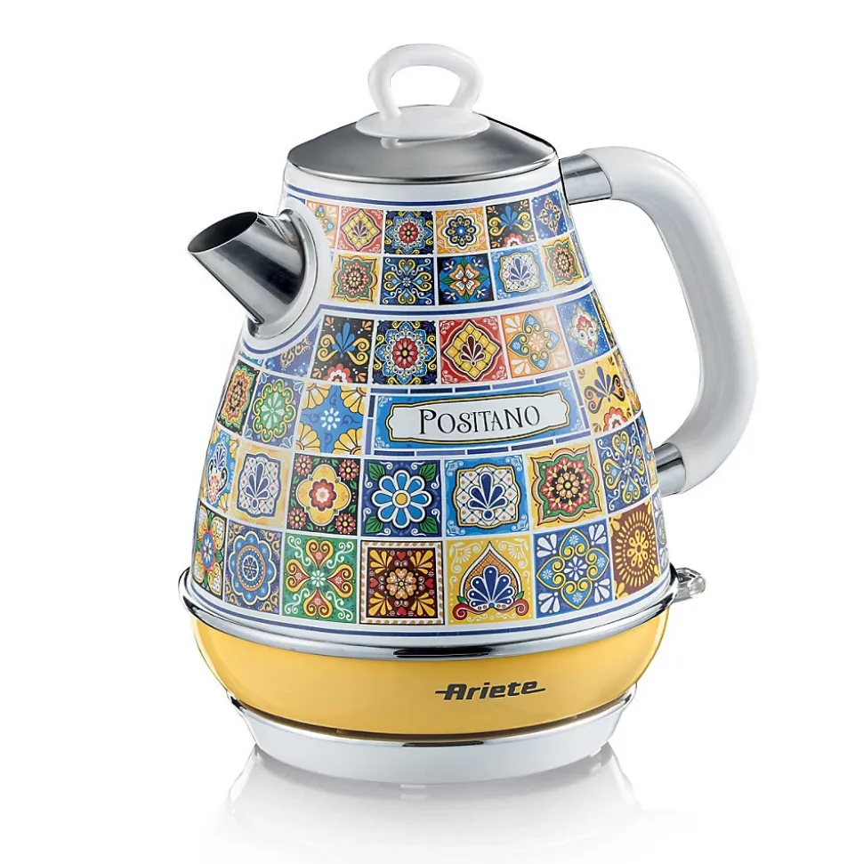 PACK Positano Bouilloire 1.7L + Grille-pain 4 fentes Design Rétro ARIETE