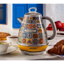 PACK Positano Bouilloire 1.7L + Grille-pain 4 fentes Design Rétro ARIETE