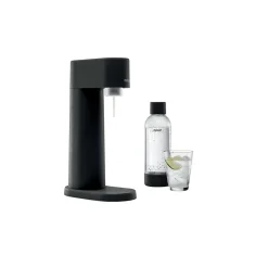 Pack machine à gazéifier l'eau + 1l bouteille - noir Mysoda EUR-WD002F-B-FR woody