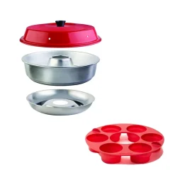 PACK OMNIA Four Nomade Compact + Moule à Muffins 6 Compartiments Camping-Car Van Bateau EZA