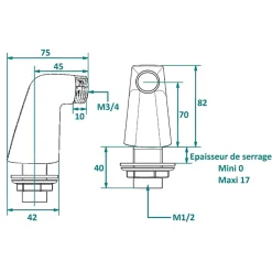 Paire de colonnettes luxe PAINI Chrome