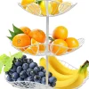 Panier à Fruits 3 Niveaux en Métal Blanc Multifonction