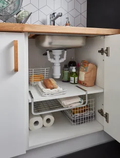 Panier de rangement filaire pour cuisine Datil GoodHome L. 40 cm x P. 27 cm métal