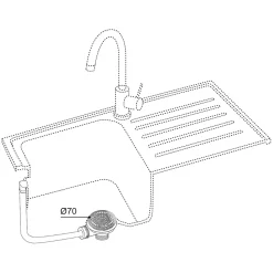 Panier pour bonde d'évier chromé 90mm Wirquin