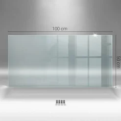 Panneau de cuisine Lacobel Tulup 100x50 cm protection transparente en verre trempé avec fixations
